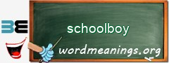 WordMeaning blackboard for schoolboy
